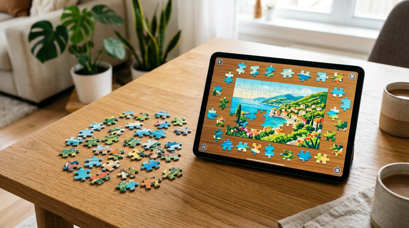 Online jigsaw puzzle tips illustration for Online Jigsaw Puzzle